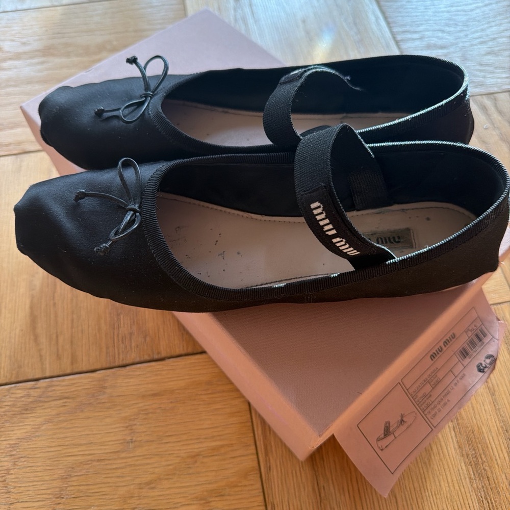 Miu Miu Black Ballet Flats